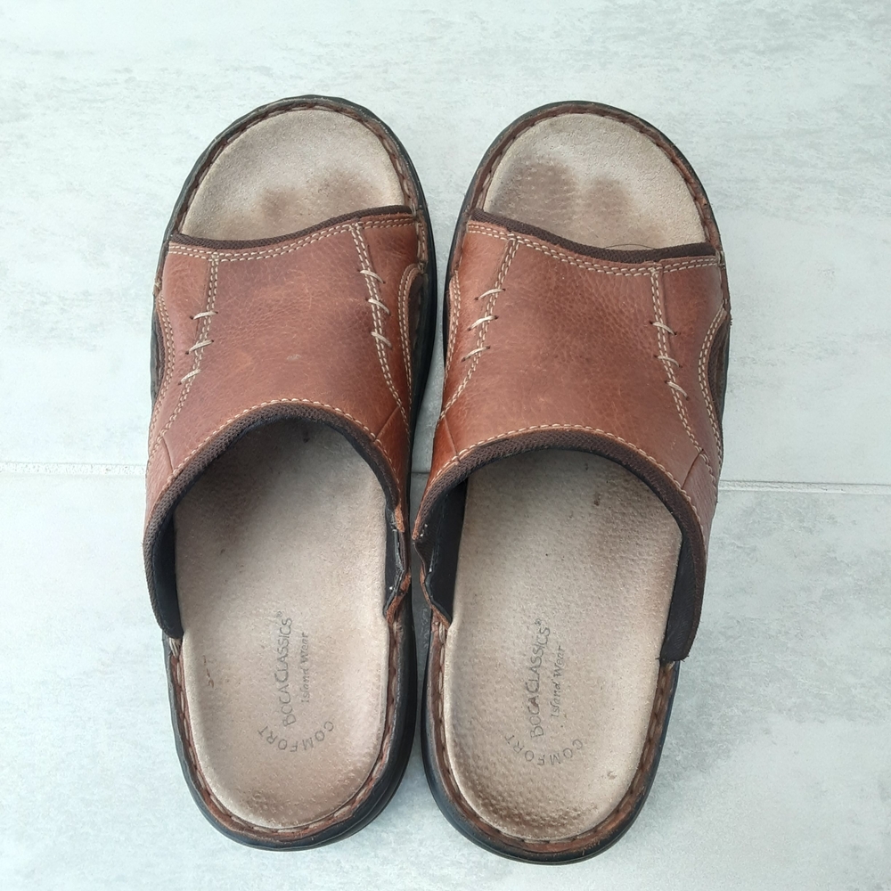 Bocca Classics Sandals, Island Wear Comfort, Slip-on Leather Uppers, Size 9